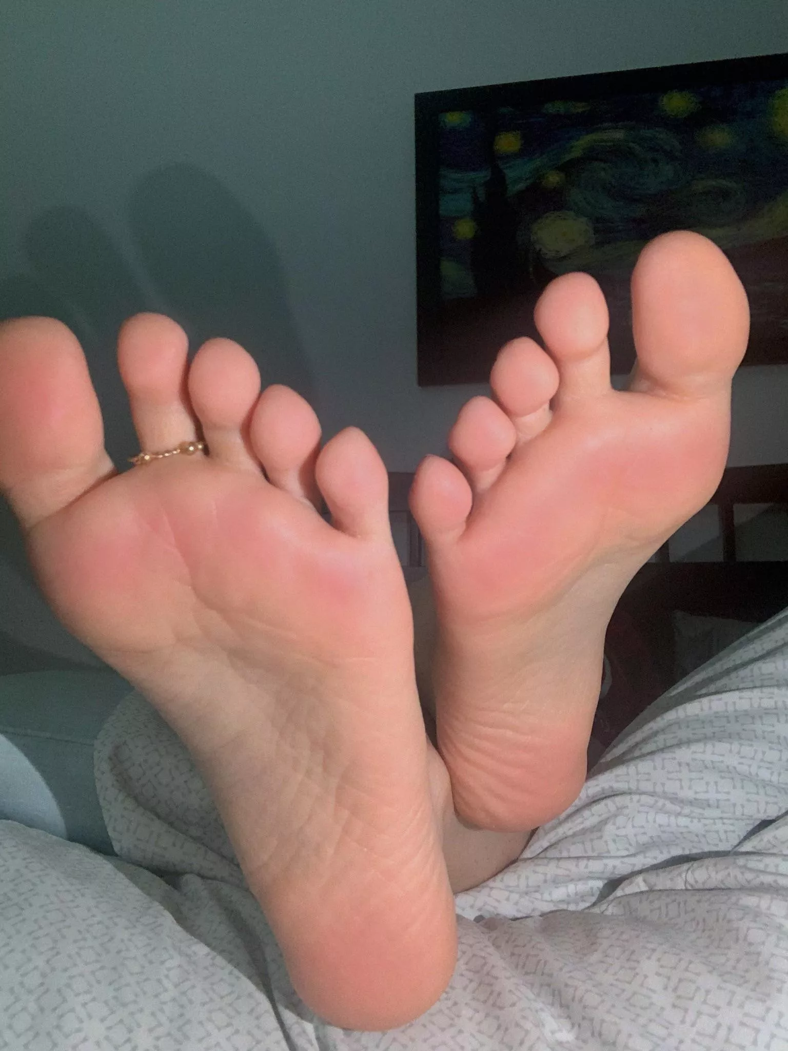 My feet are cold, warm them up for me 😏