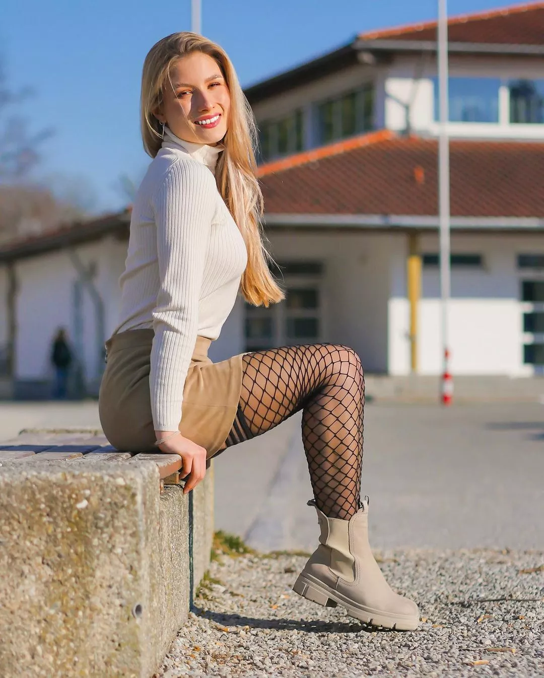 Sexy stockings and a short skirt