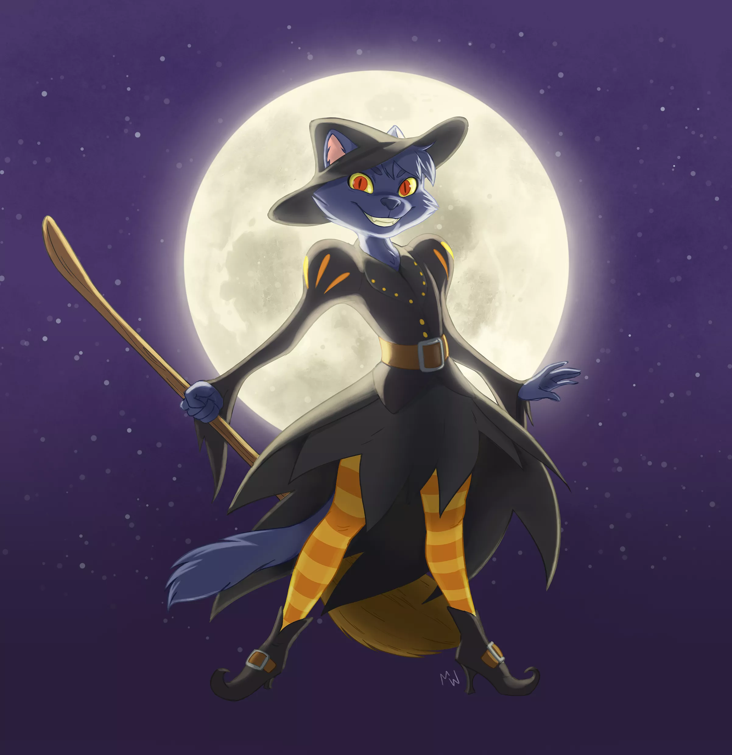 Some spooky Halloween art! Art by me (@MellowWingArt)