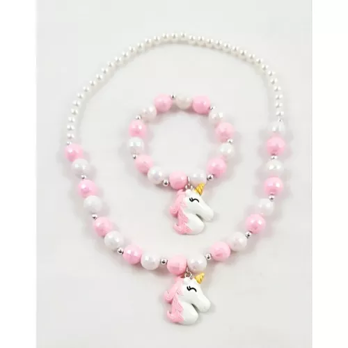 Unicorn necklace and bracelet set 😍