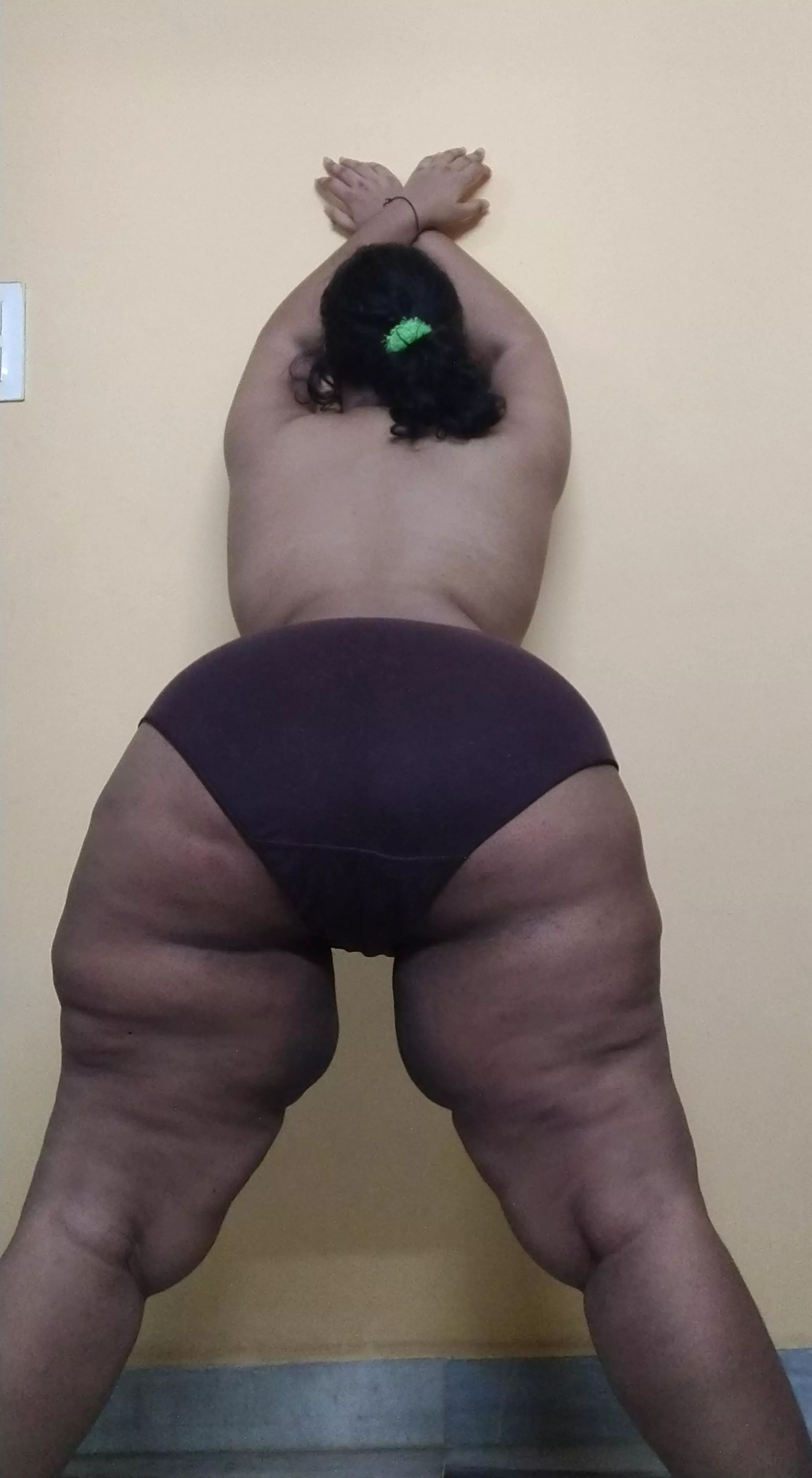A thicc ass for you to use as you deem fit. I won't move my hands from the wall