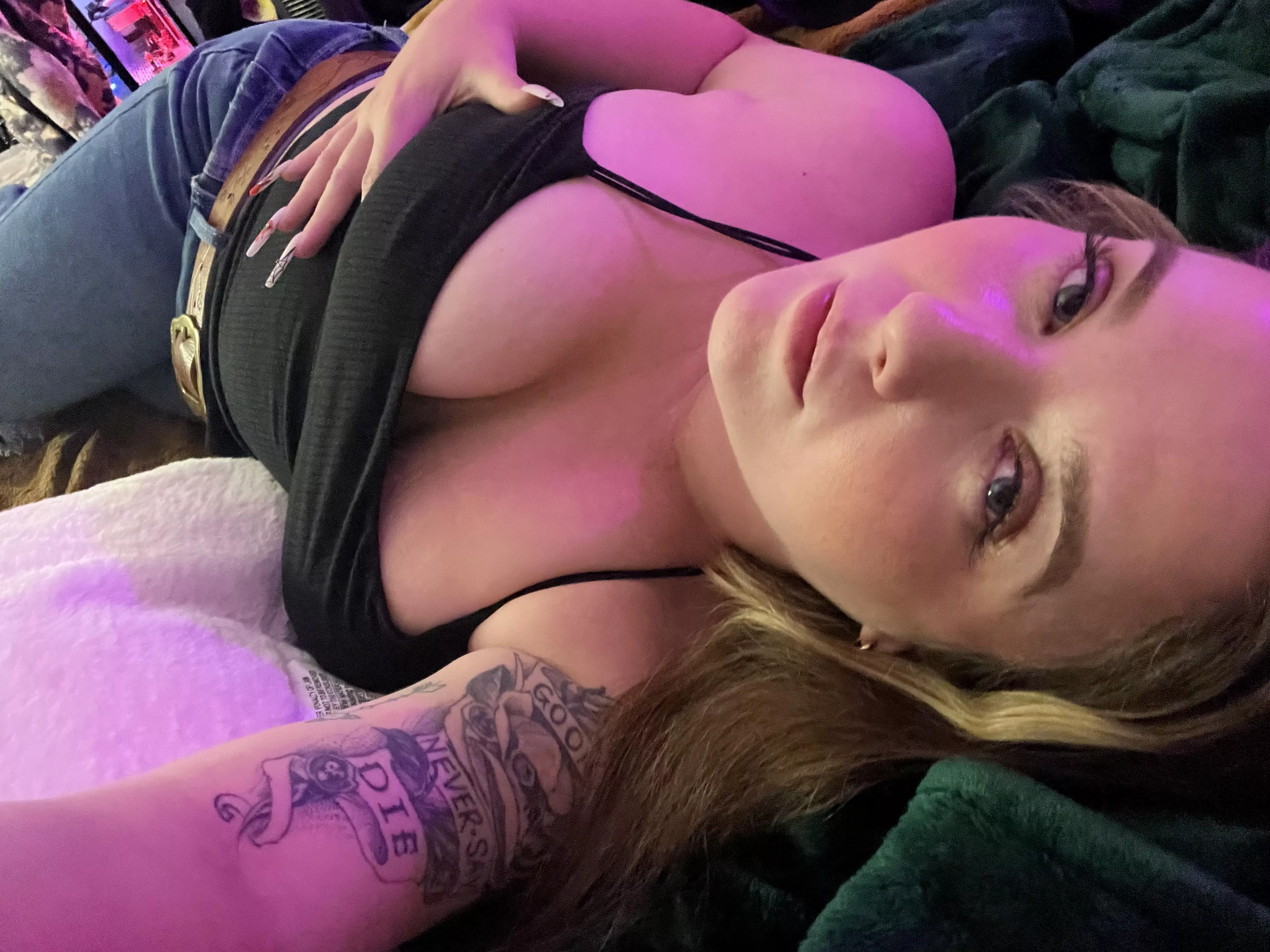 I love the way my tits look when I lay down :)