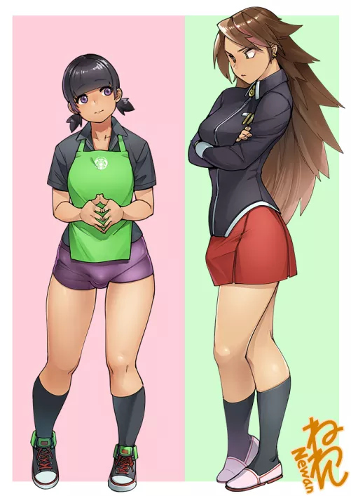 Linh and Yotsuya share a look (Newan) [Original]