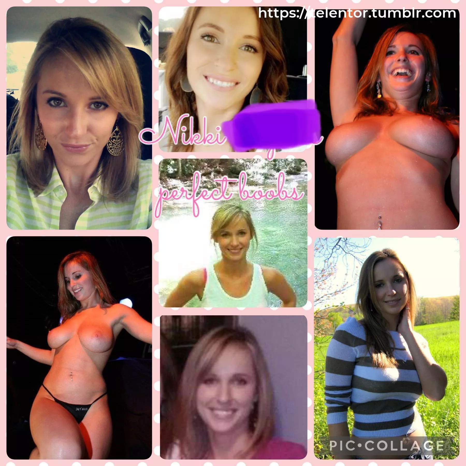 Nikki showing all the boys her perfect boobs. And some then & now pics. ↓↓↓↓