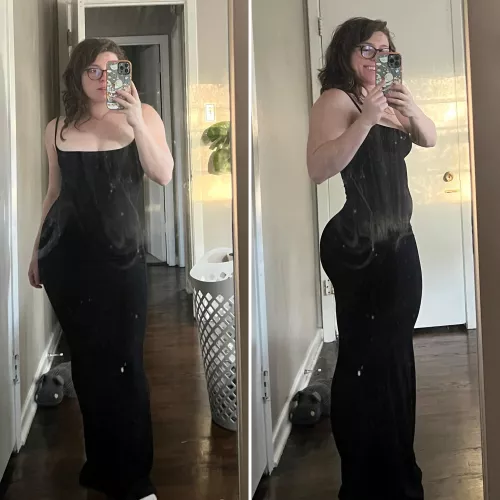 This black dress really shows off my goodies