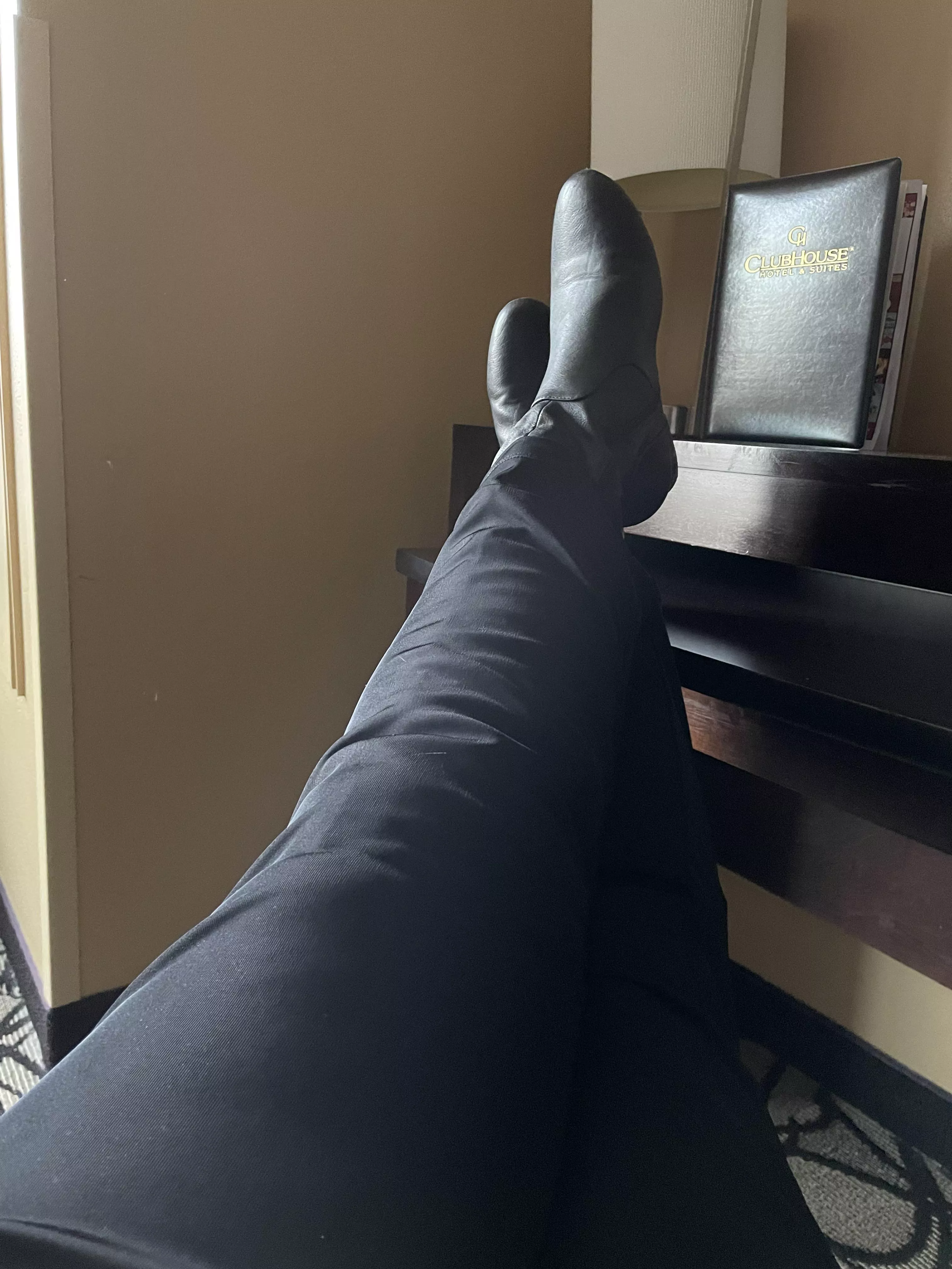 A long day at work leaves me ready for my boots to be worshipped before they’re unzipped and peeled off.