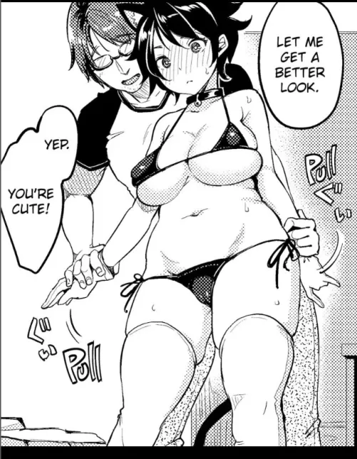 LF Mono source: 1boy, 1girl, black hair, cat ears, short hair, big tits, micro bikini, 