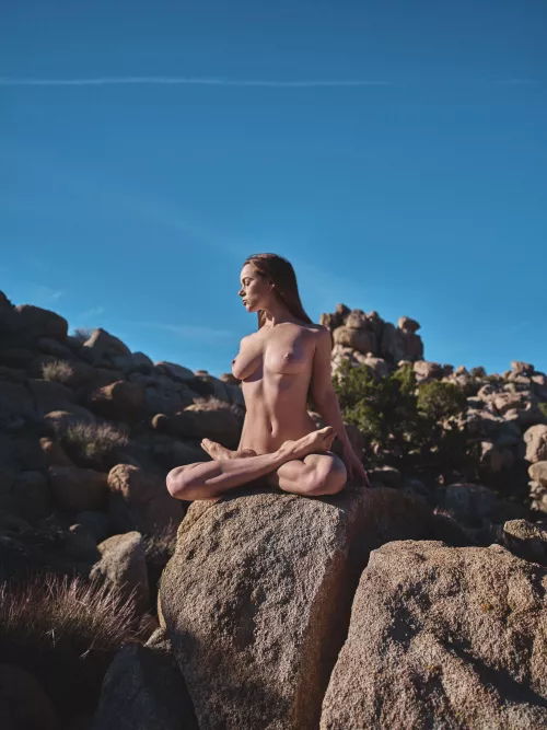 Lotus pose in the desert 🪷