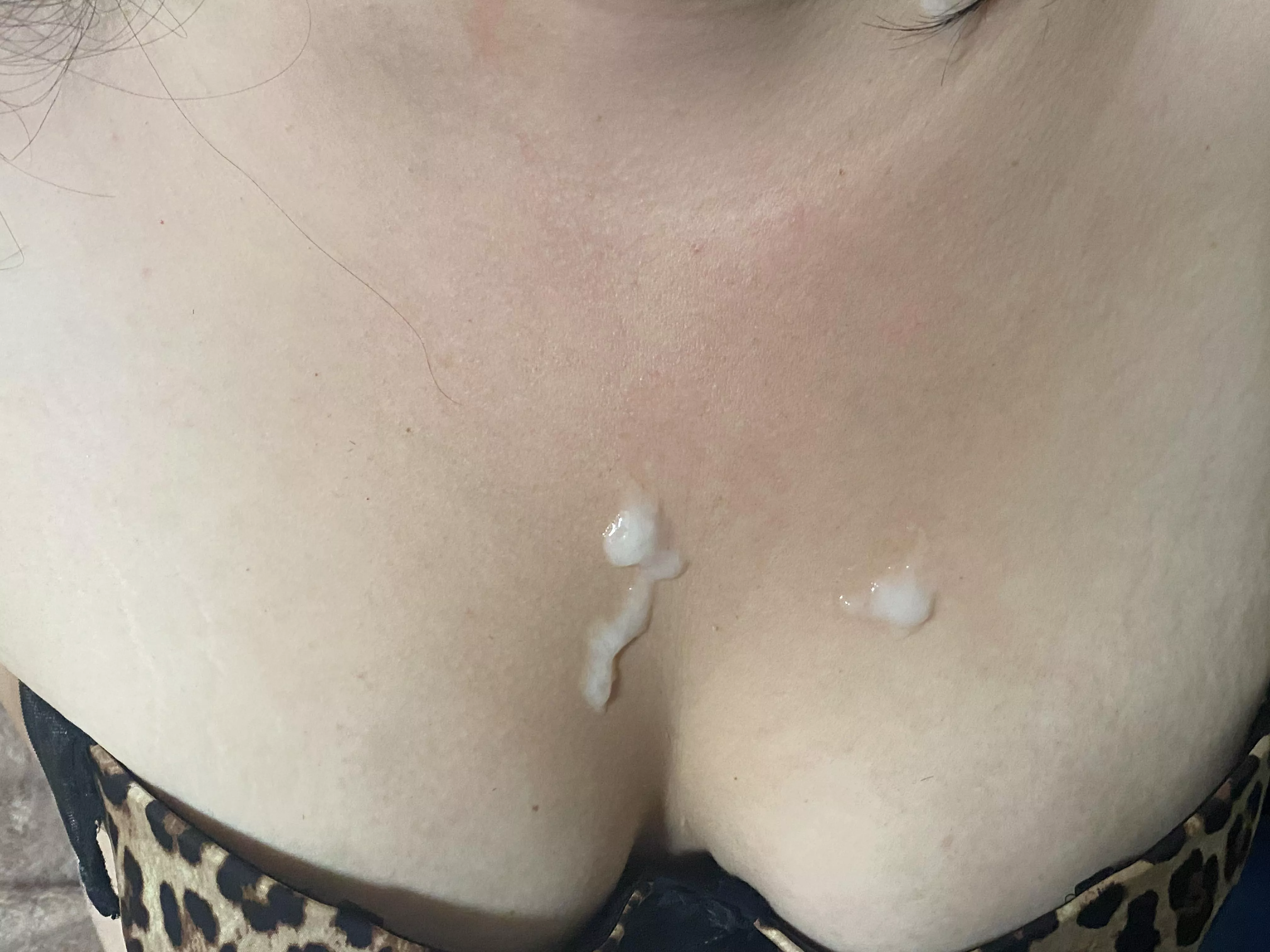 Most of “it” landed in her cheek, this is just what I can show/post