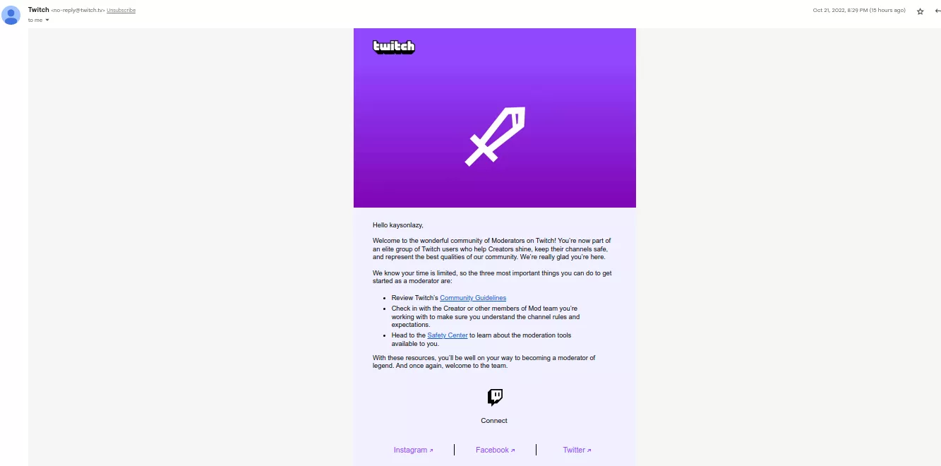 Recently got the email. Tried to see if I am a mod for anyone or no. Nothing came up. Scam or real?