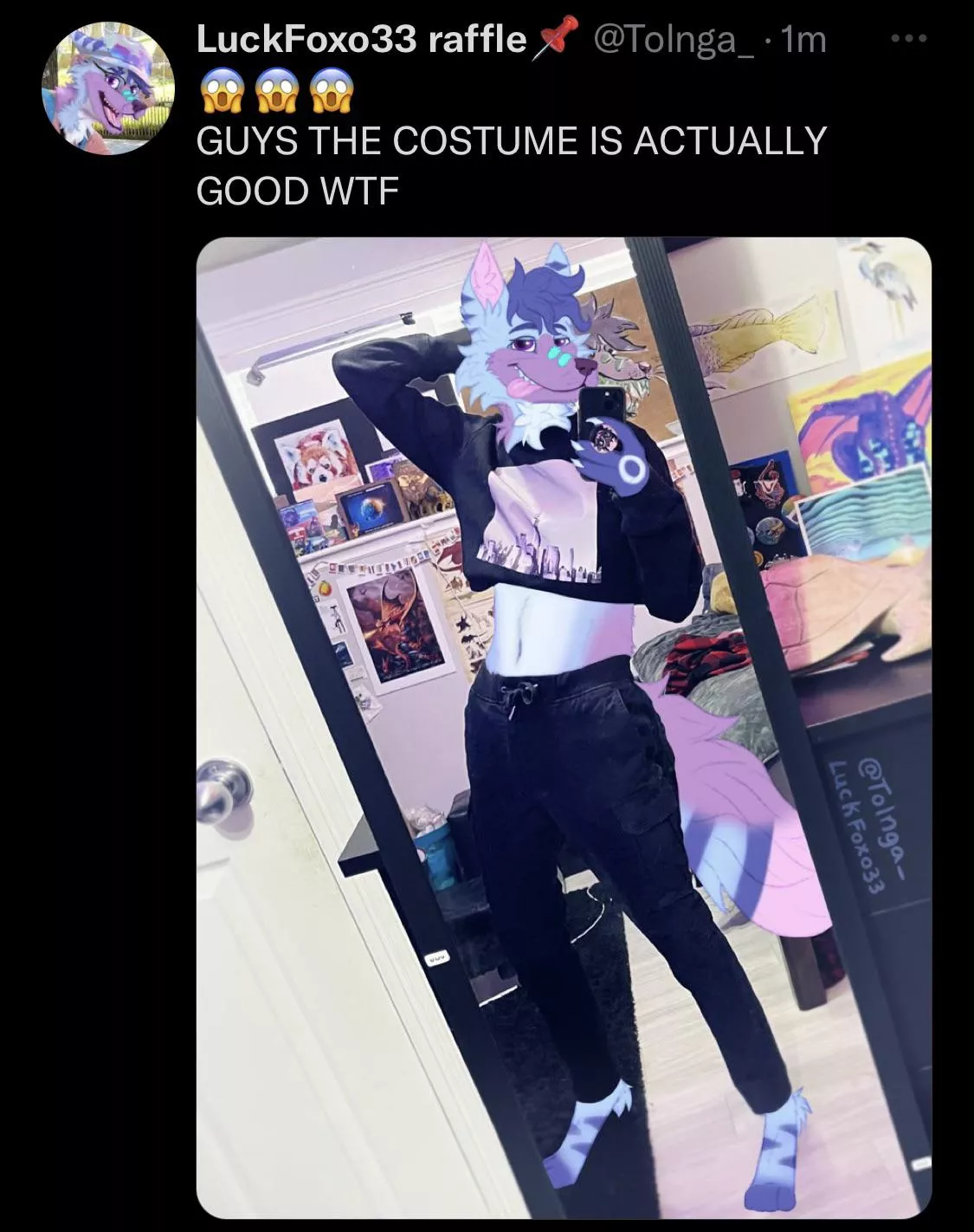 The costume was actually good 😱 (based off a meme i posted earlier today)