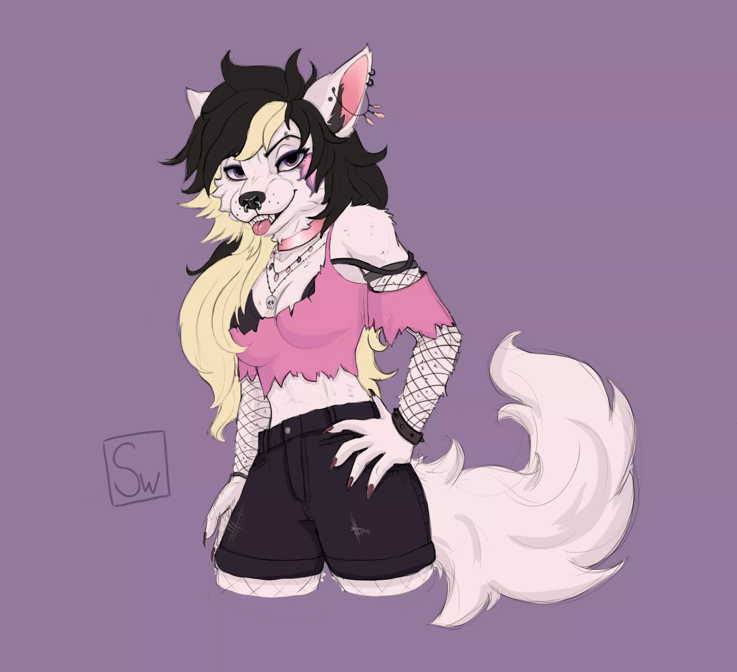 This amazing drawing of my OC made by u/skandiniwi