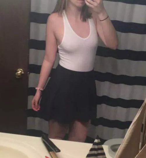 Whoops, this shirt may be a little too see-through for going braless 🙃