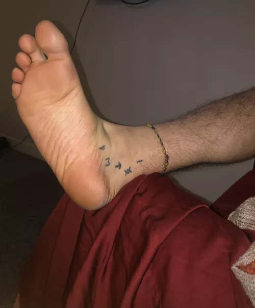 Be a good boy and get down to clean it! 😉🦶