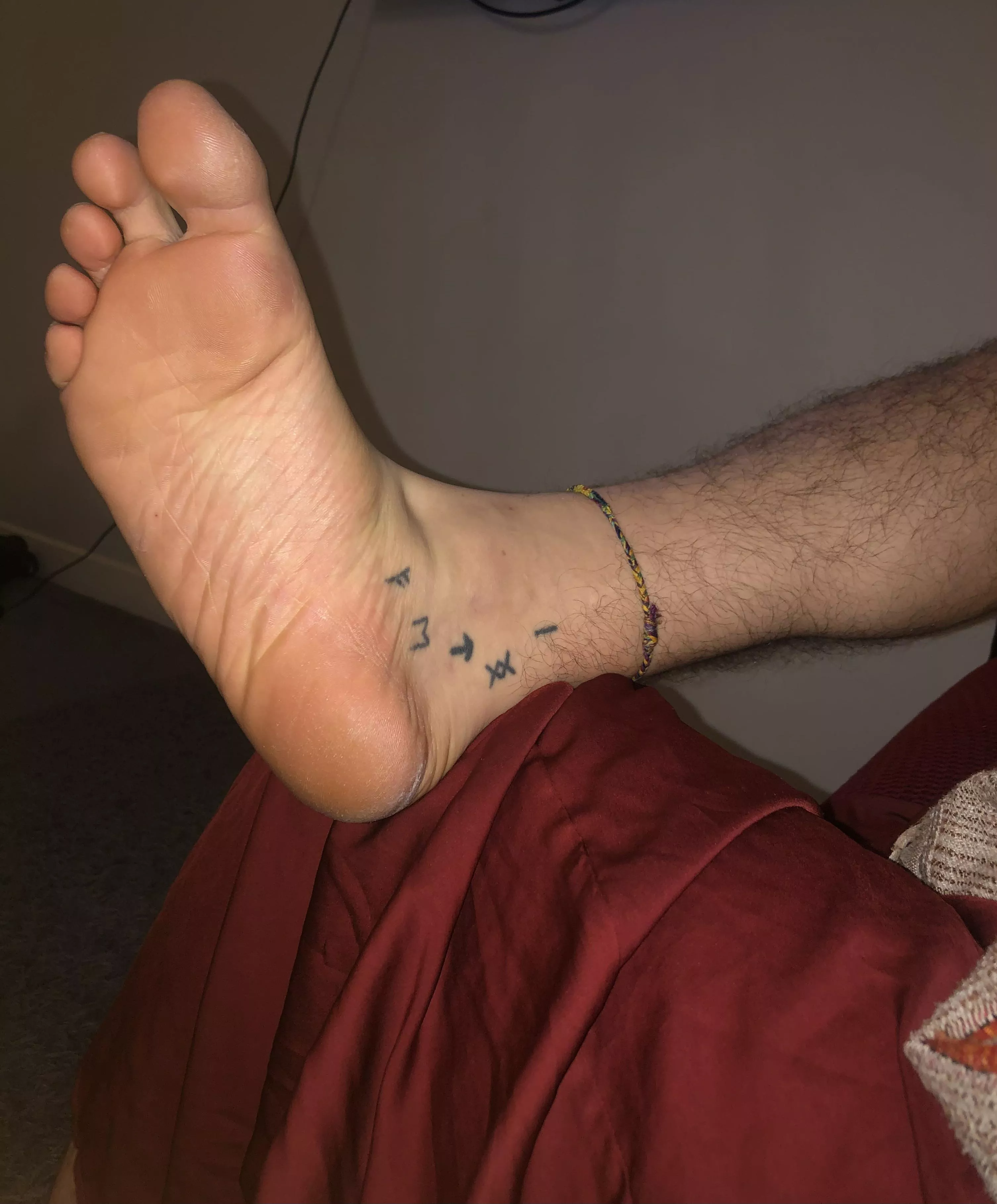 Be a good boy and get down to clean it! 😉🦶