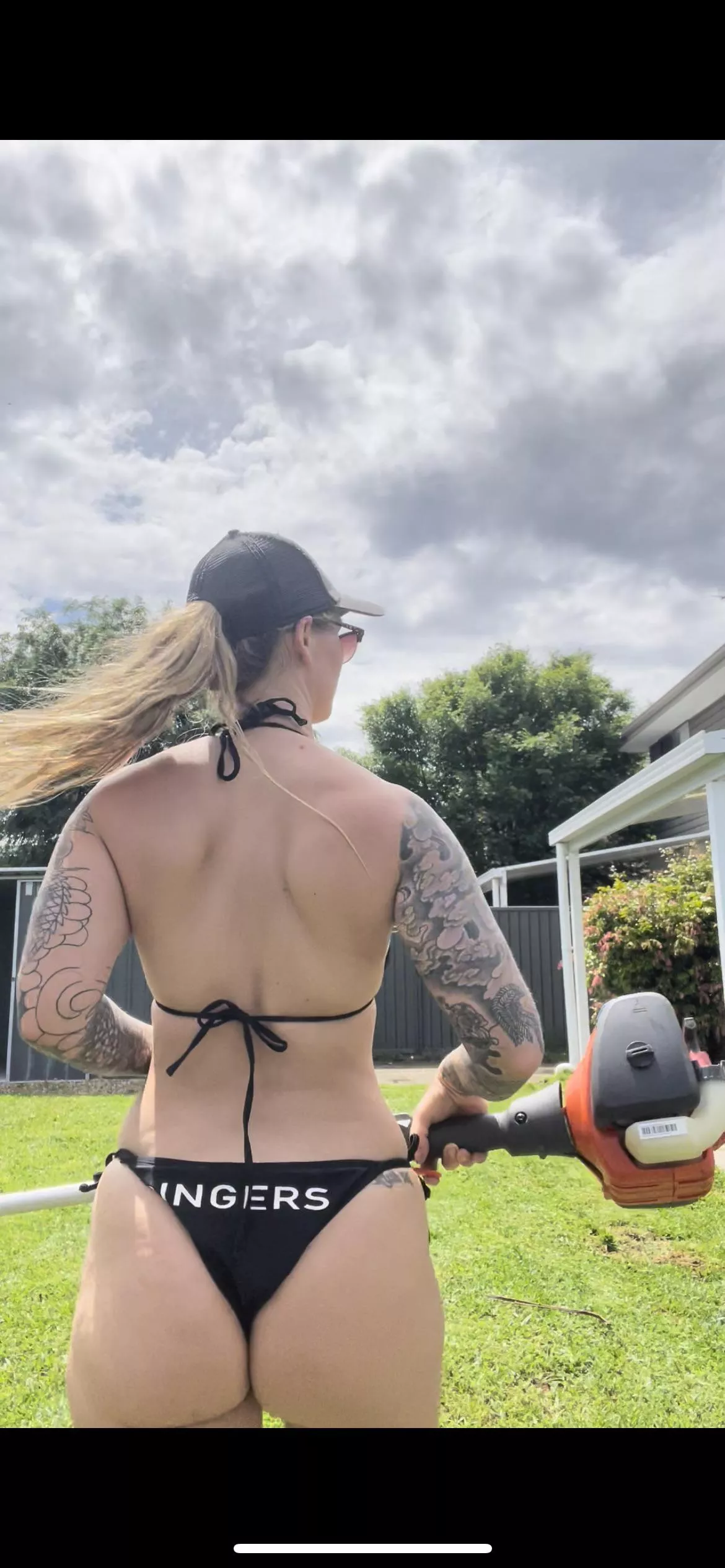 Bitta Sunday yard work