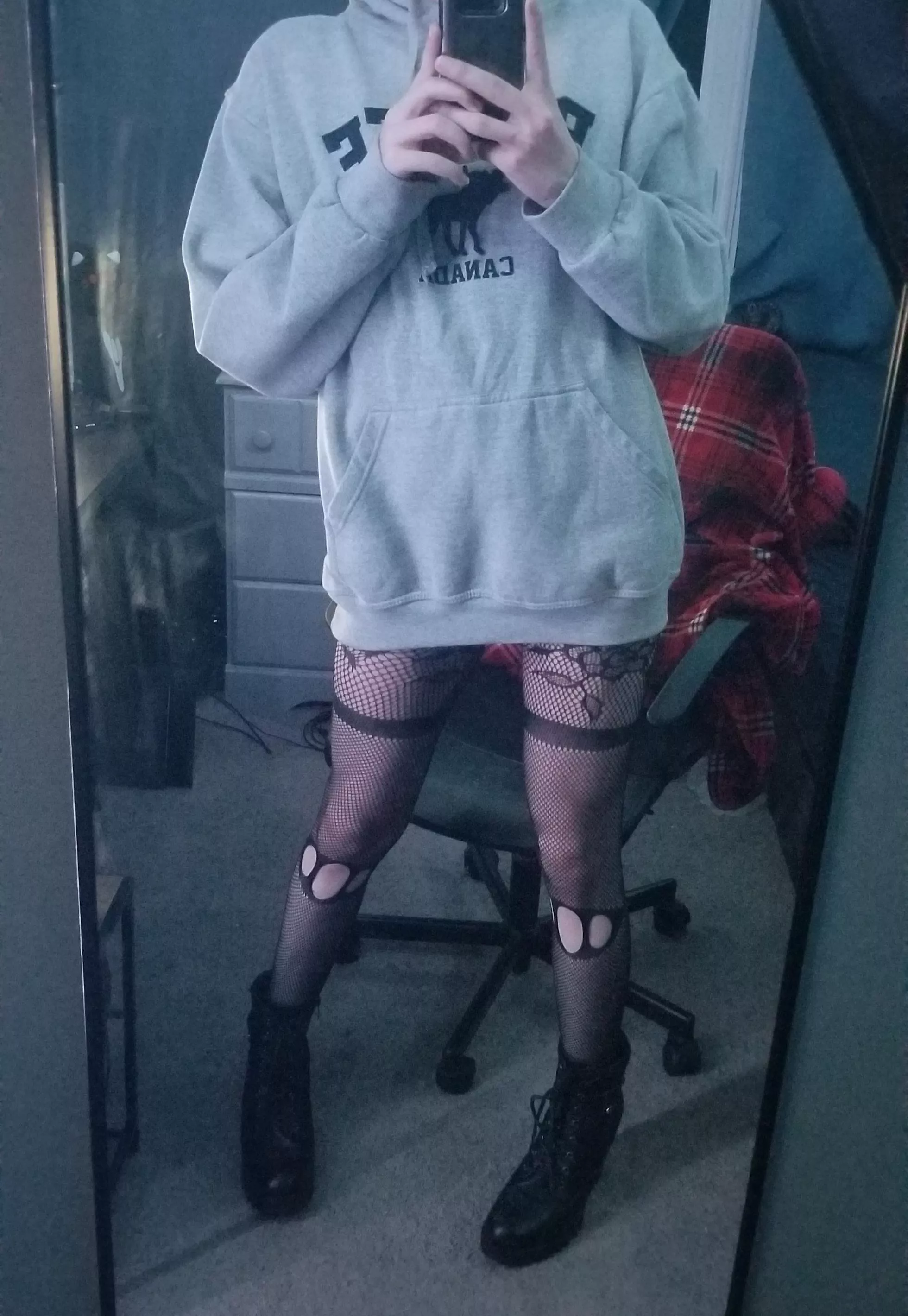 Could be a short dress or a long sweater, we may never know...