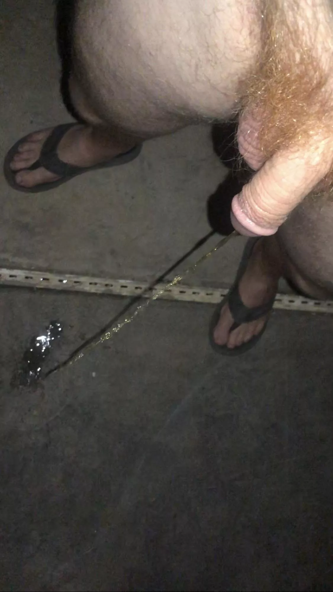 Evening poolside piss