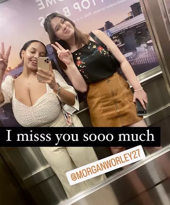 Layla has giant tits compared to her average friend