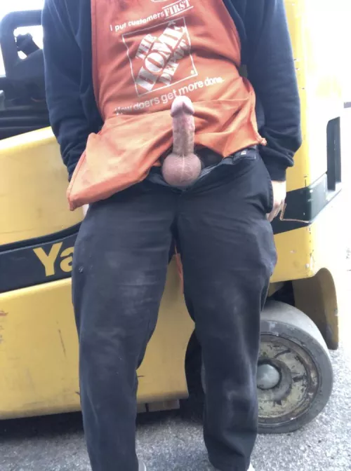 No passengers allowed on the forklift, you can ride me instead