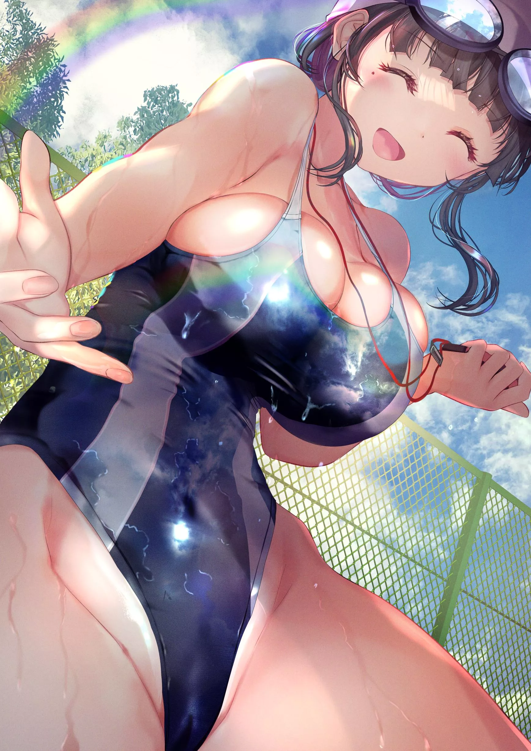 Shiny Swimmer Reaching Out (Ogata Tei) [Original]