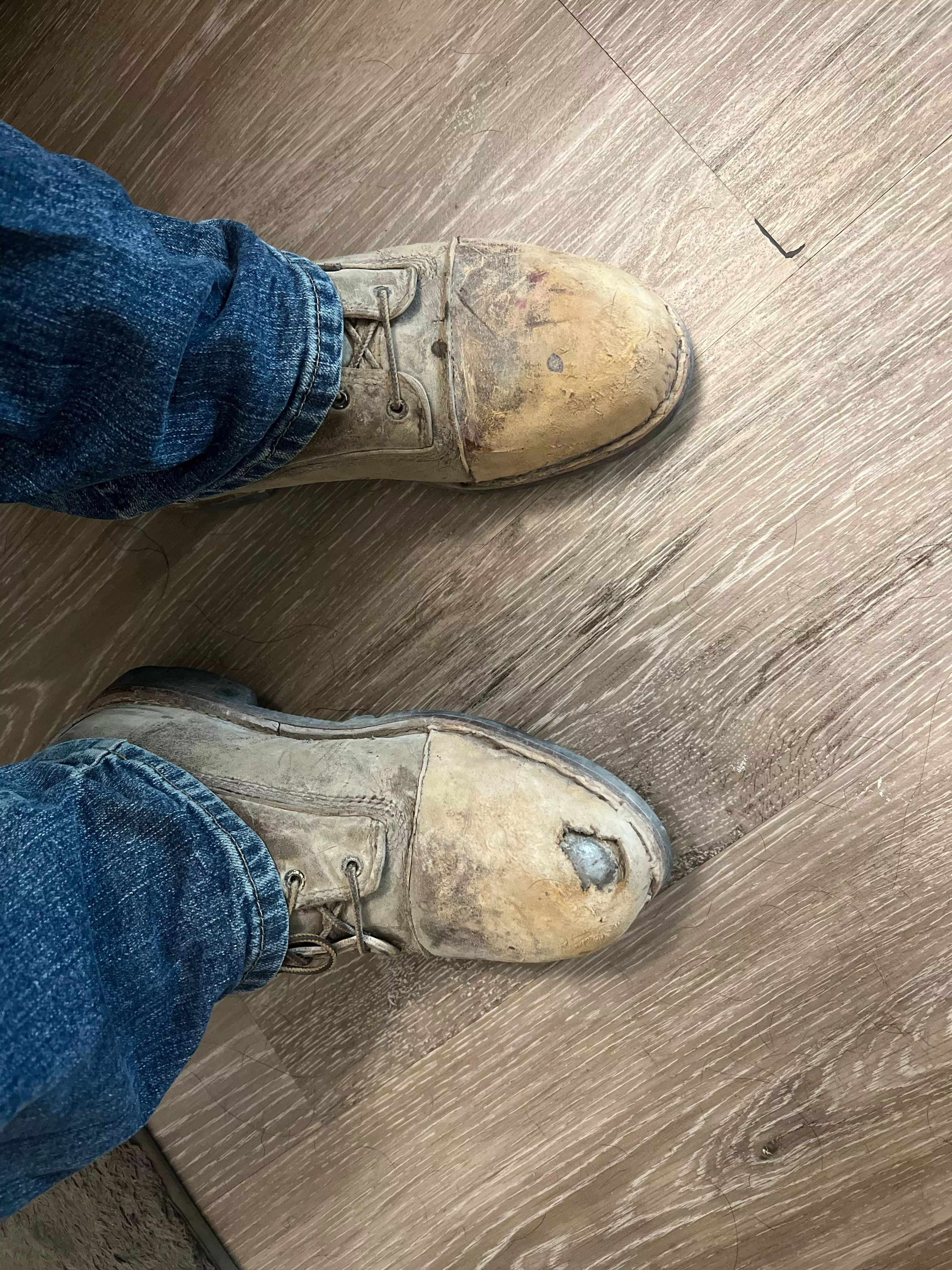 Union Electrician. I really don’t want to replace these red wings, they’ve done me good over the past 2 years, and they still keep my feet 100% dry and warm. Already had them re toed once.