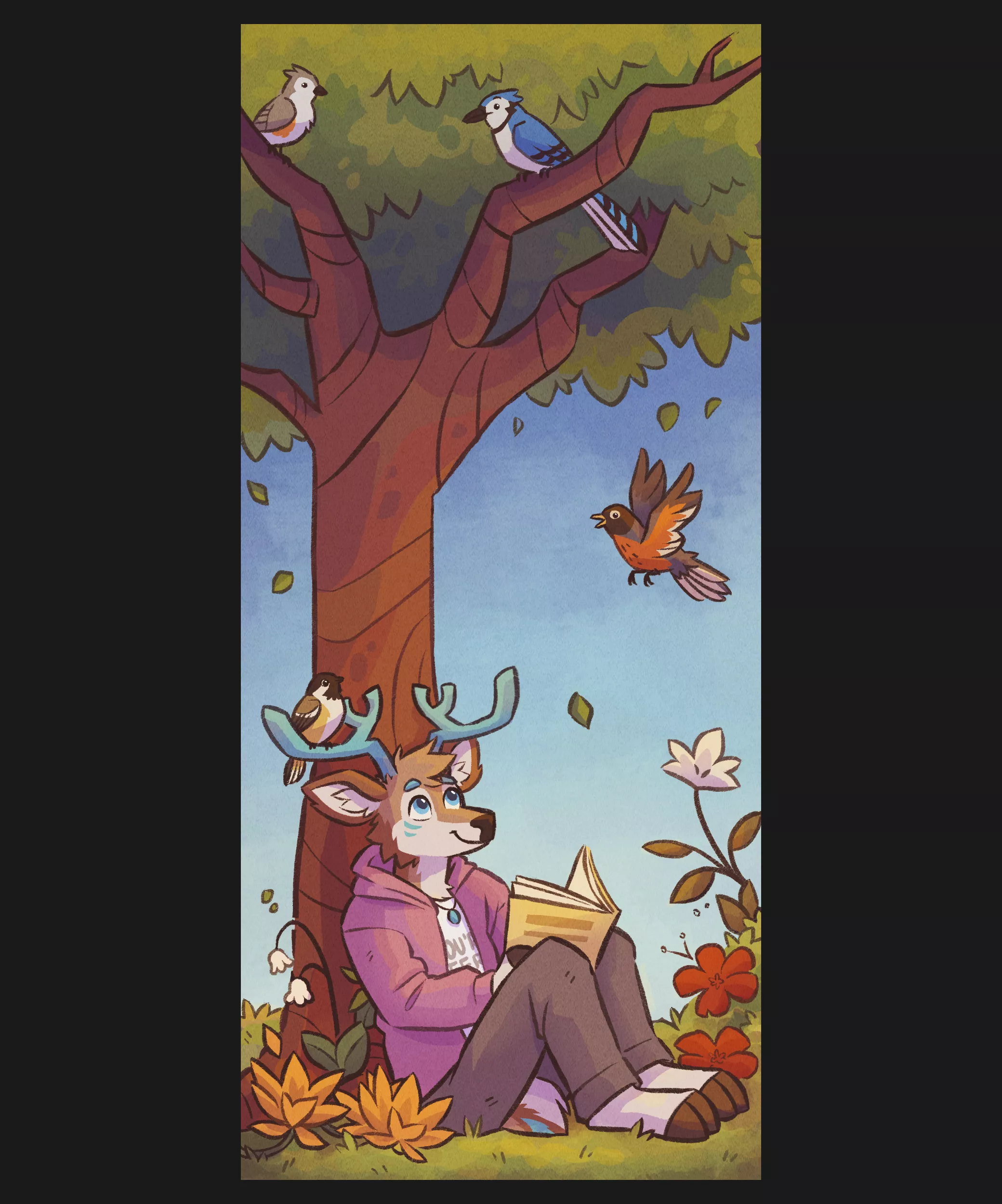 Wallpaper illustration for someone on Twitter :)