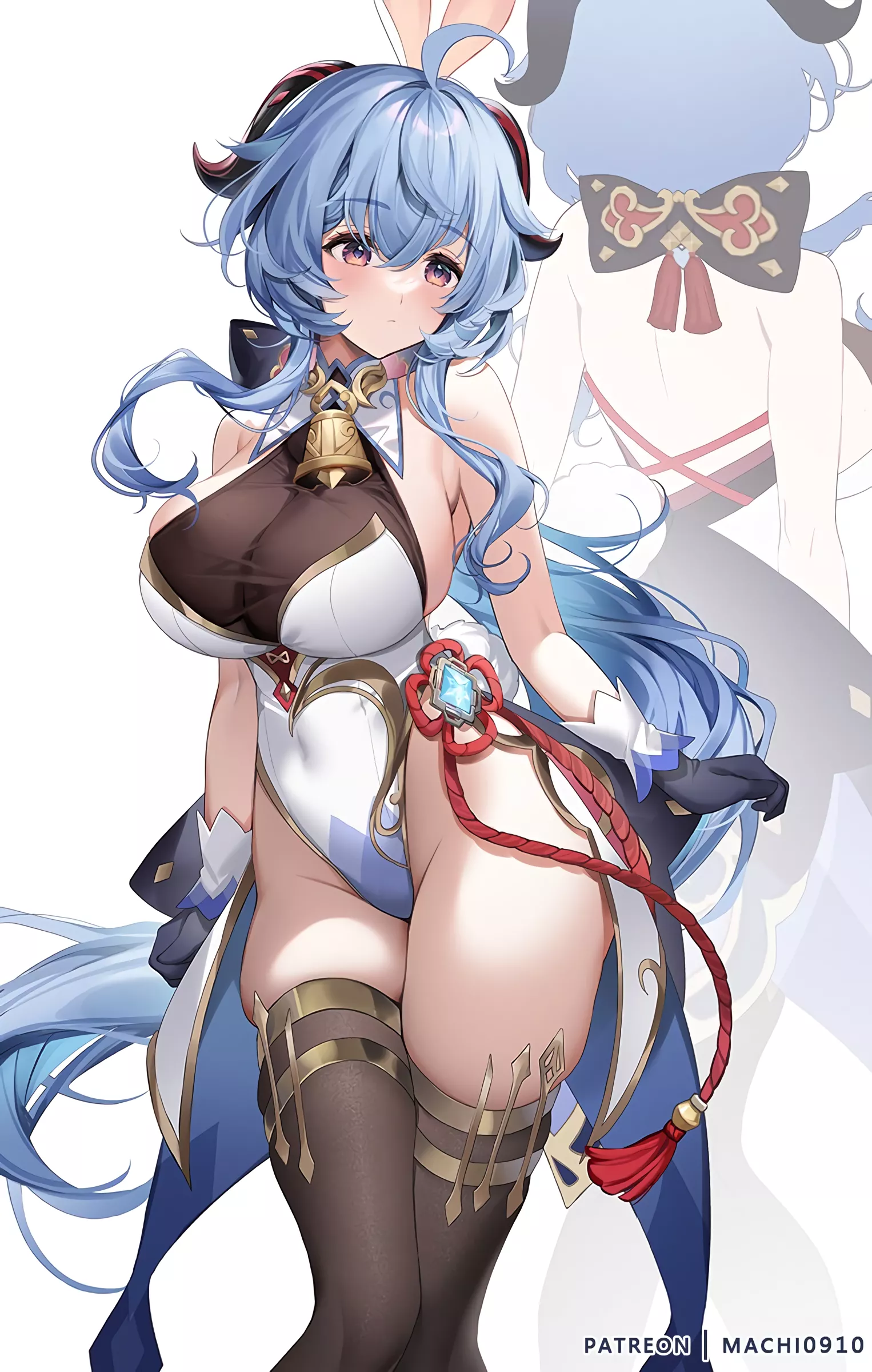 Ganyu beckoning bunny (_Machi0910) [Genshin Impact]