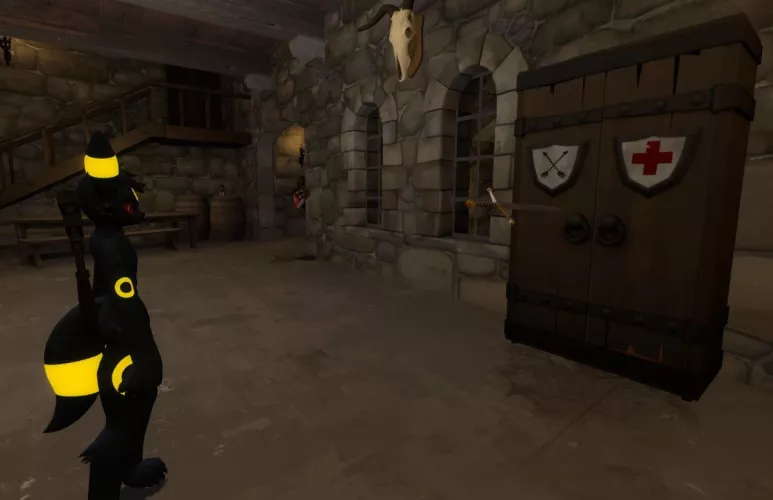 Hello guys! sorry that i was gone for so long but im back and i have found a new weapon! i‘m sure the owner won‘t mind if i take it… without seeing me nor give it back to them.