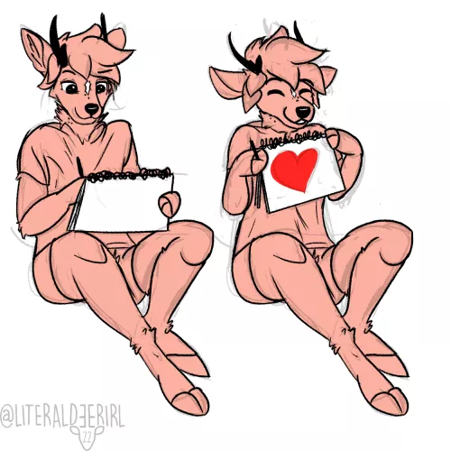 I drew something for you! 🦌 💕 [OC @LiteralDeerIRL]