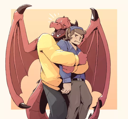 I keep forgetting to post stuff on reddit! I drew more Malden, because I like him. He likes to break in new sweaters by giving hugs to his friends!