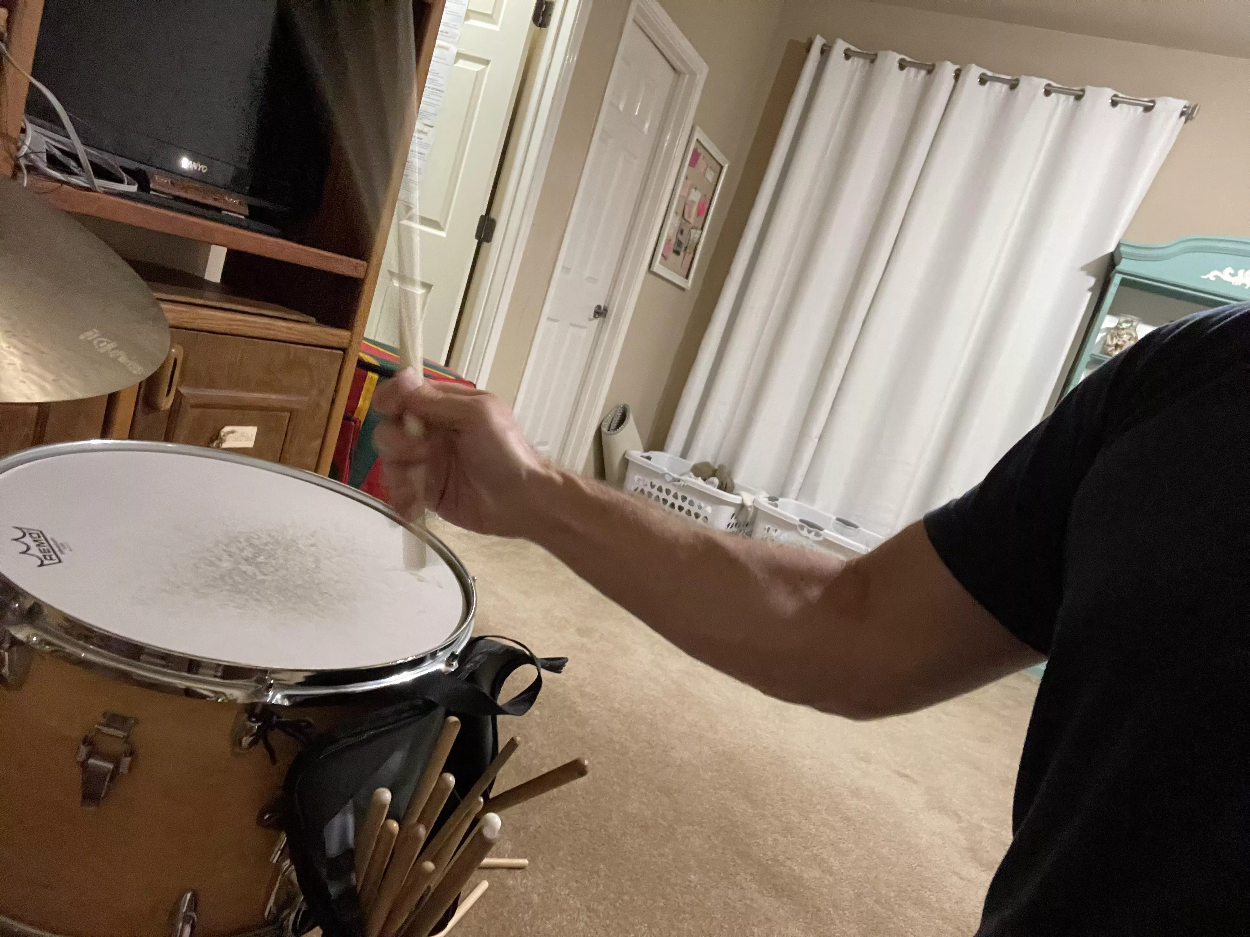 Just me ‘n my drums!