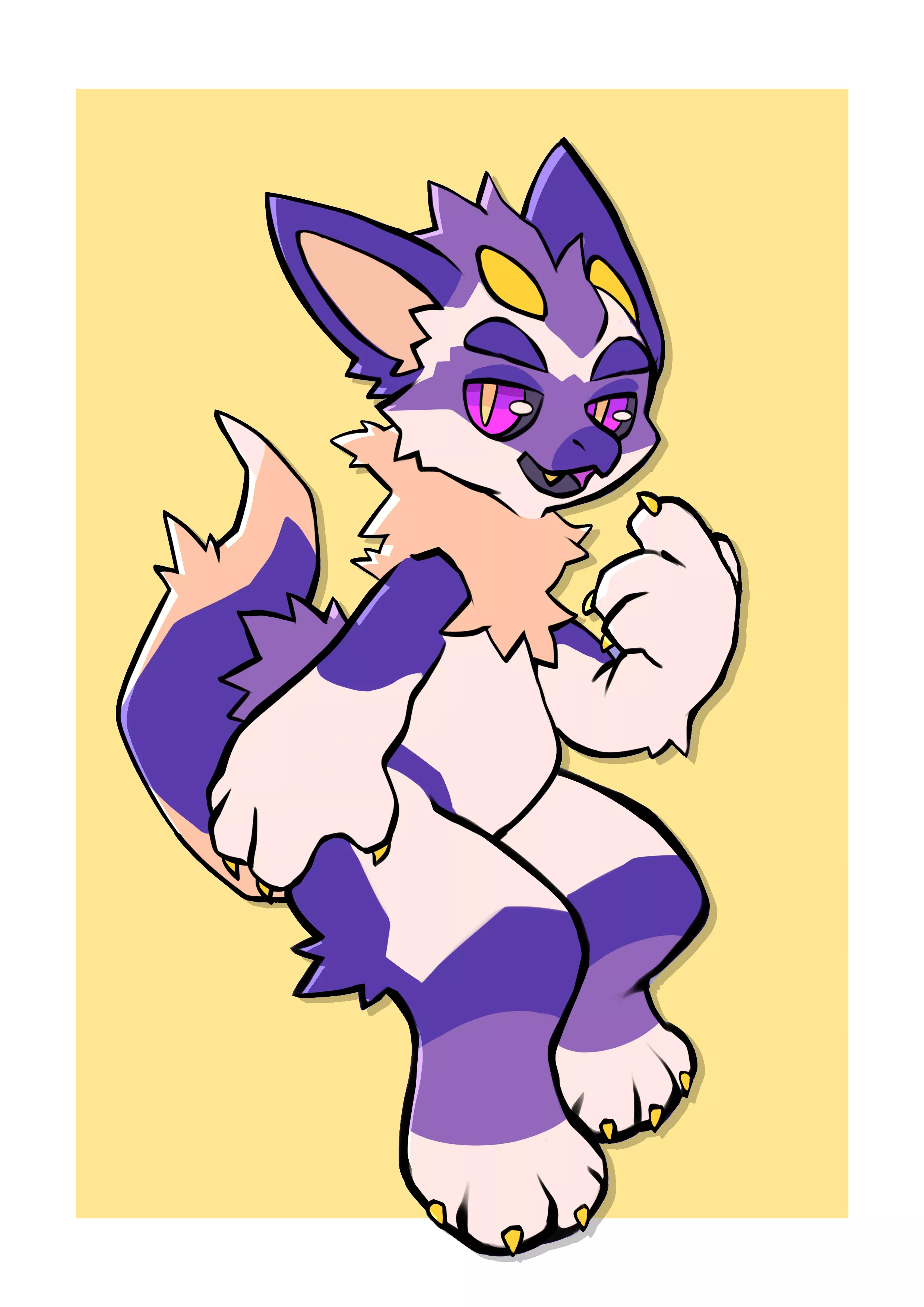 Lil OC I did with my own base, sassy [Art by me]