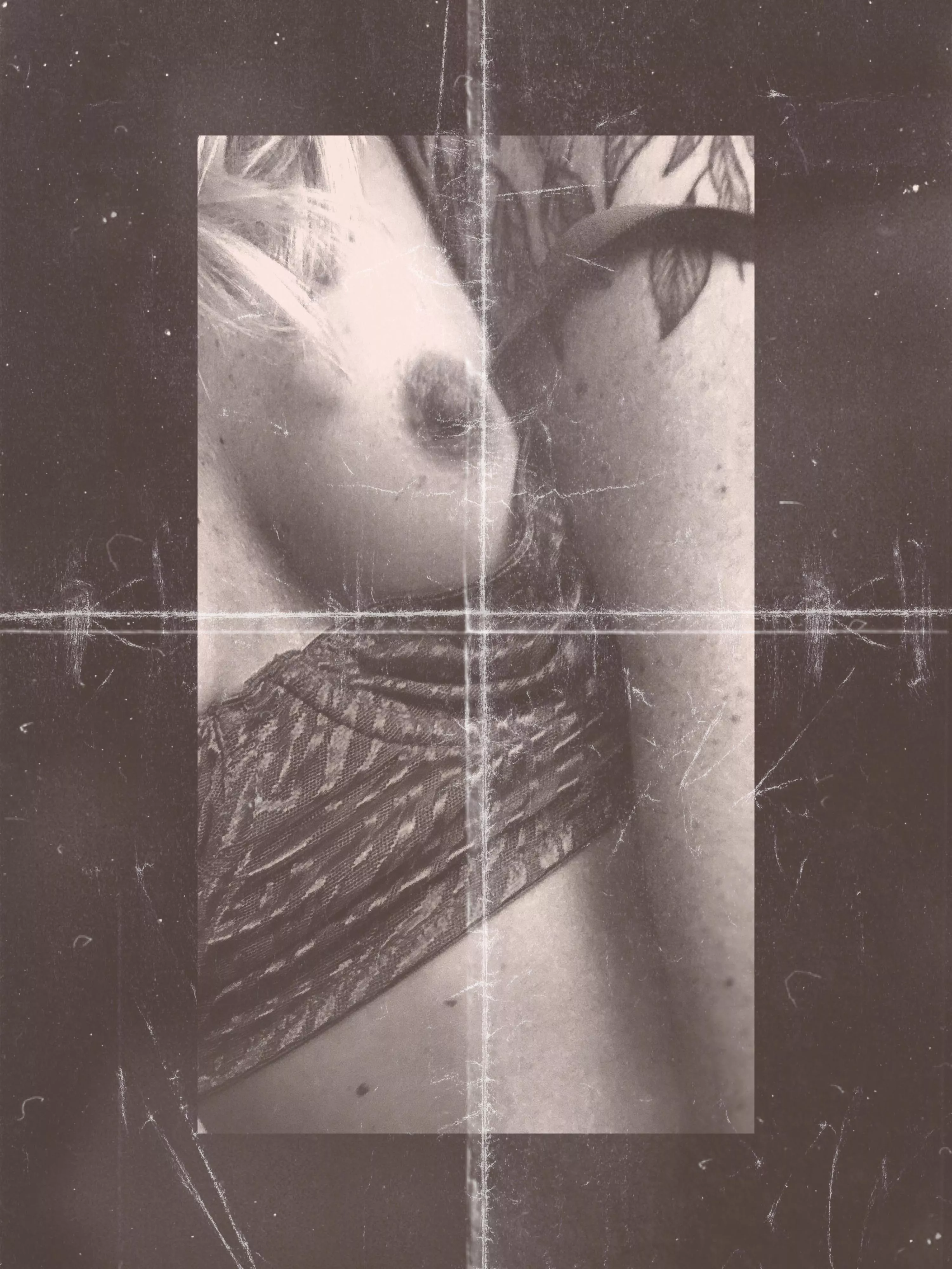 A close up of my boob