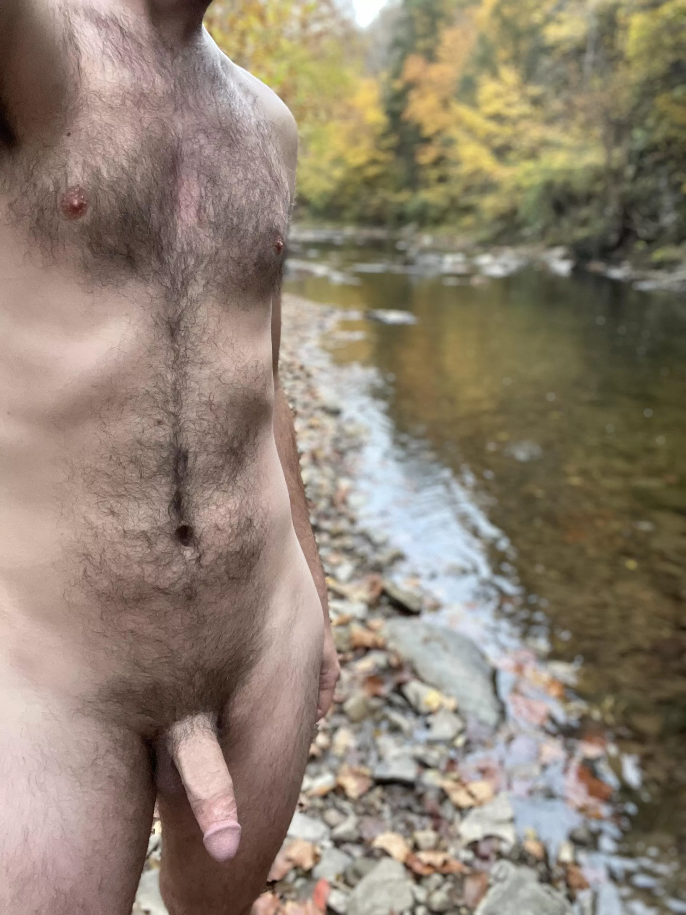 Almost too cold for naked mornings at the creek