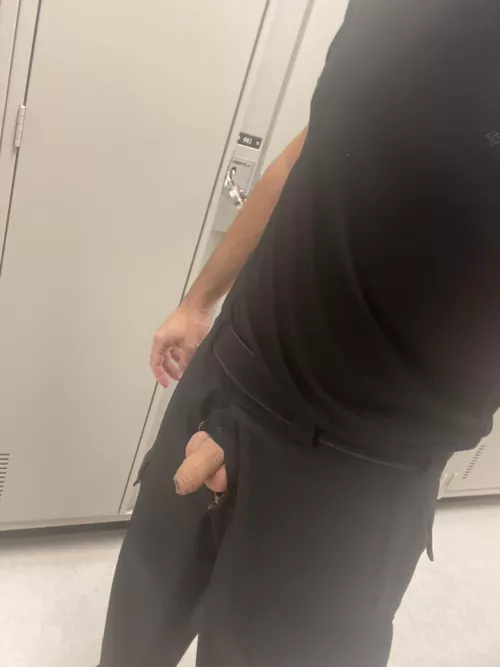 Cock out at work