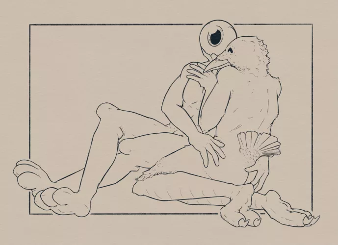 Everyone needs a bird to give them hugs (art by me :)