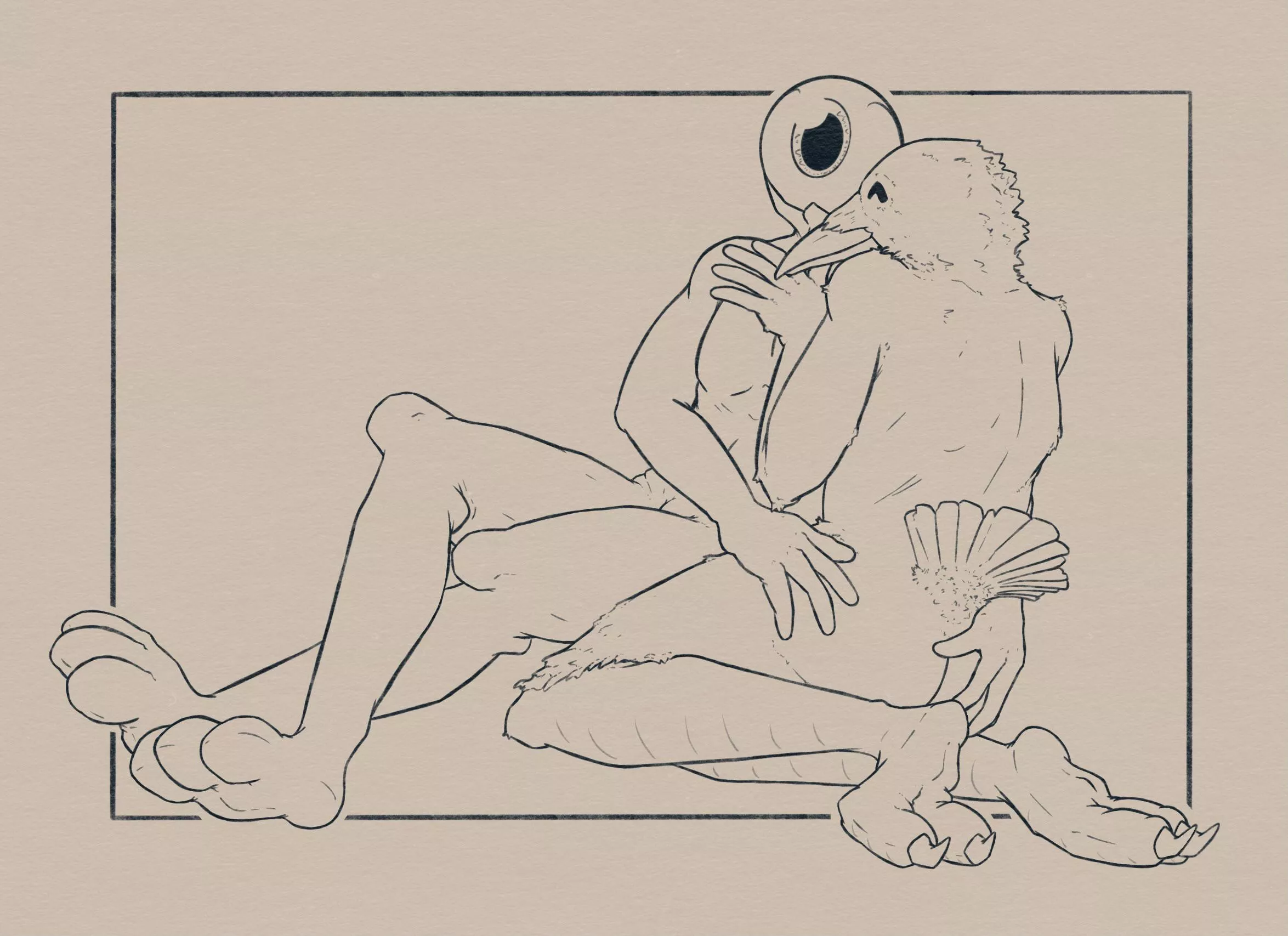 Everyone needs a bird to give them hugs (art by me :)