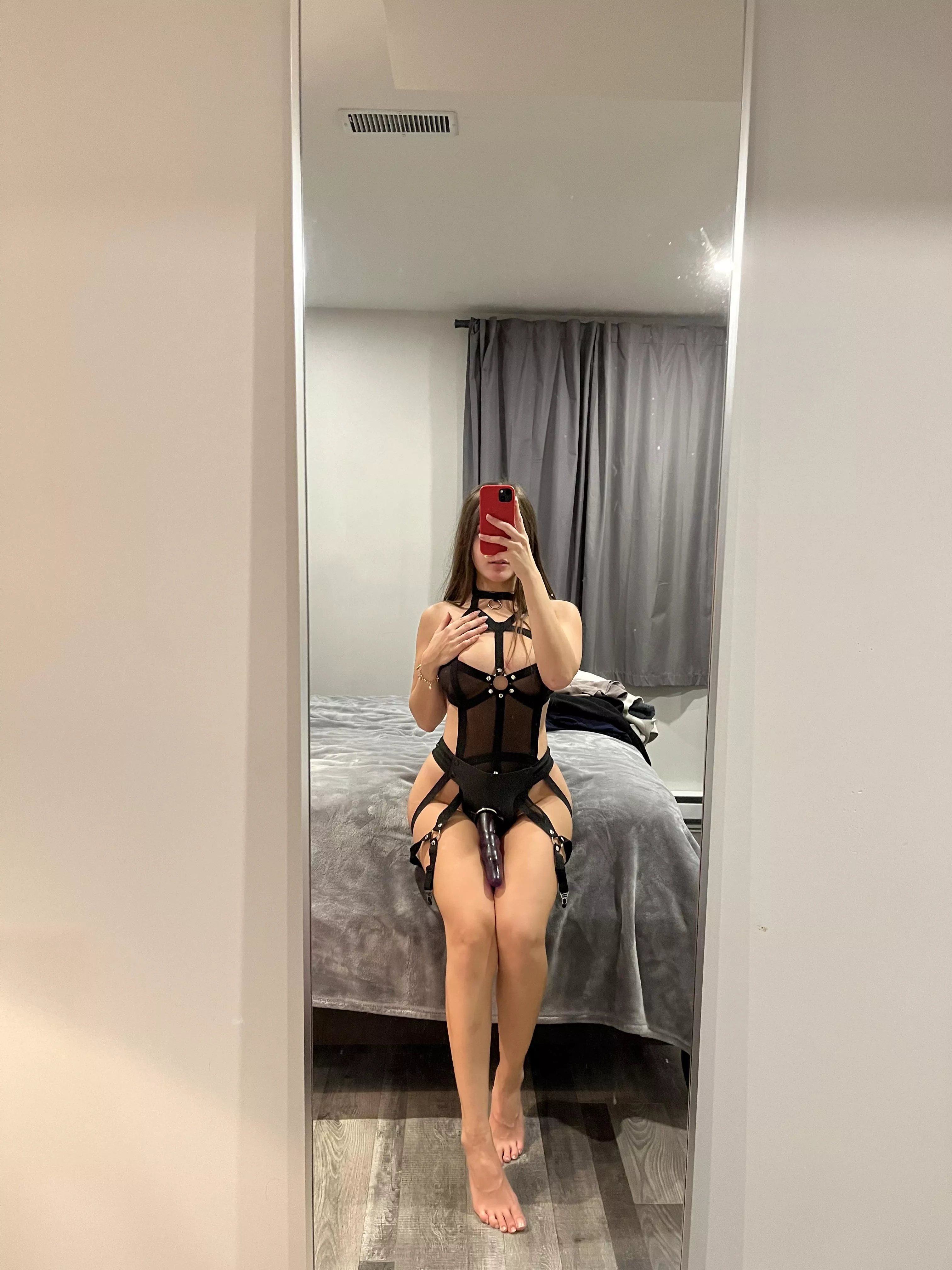 For every inch you fail to take down your throat, you’ll stay locked in your cage for a month