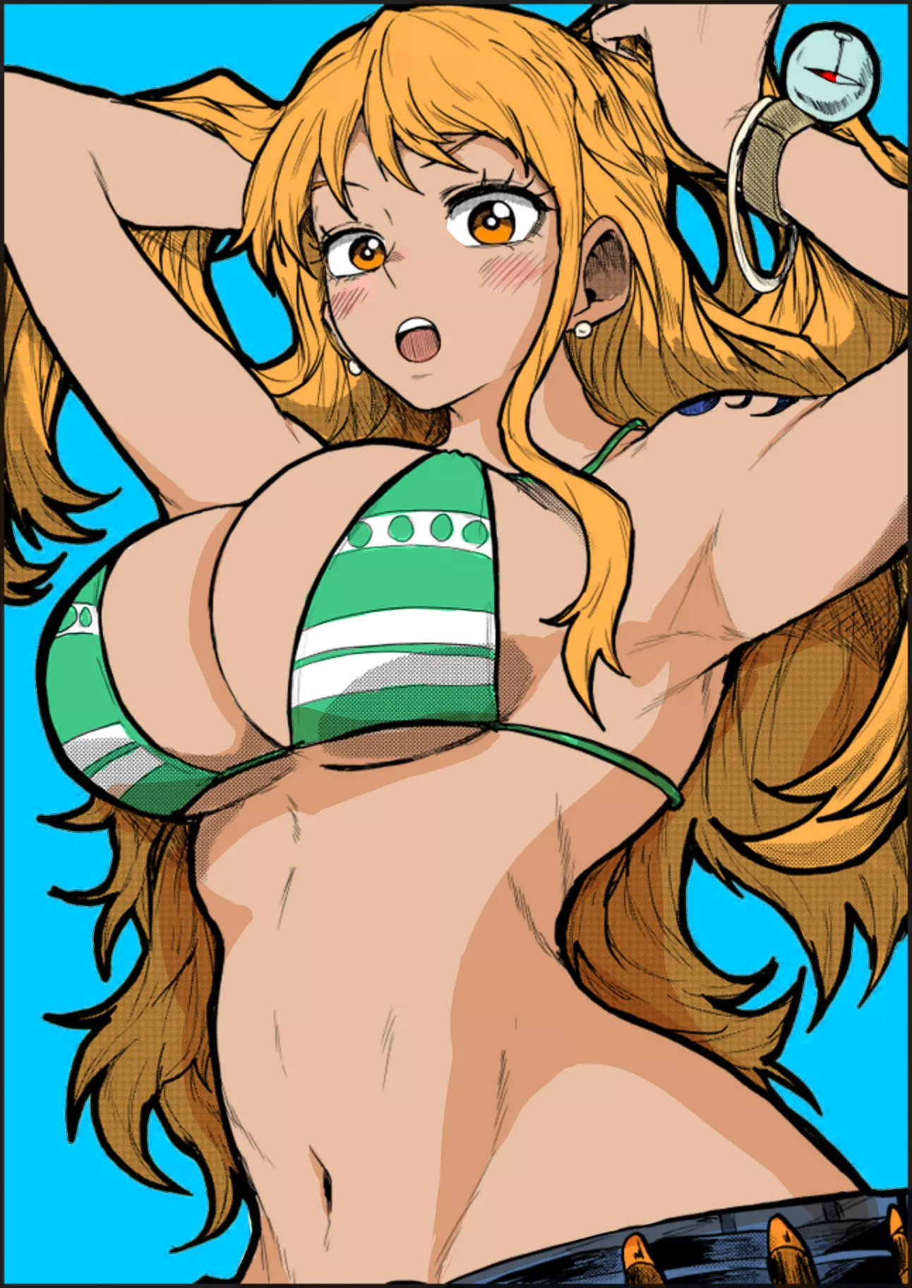 I colored this drawing of Nami by Yotsumi Shiro