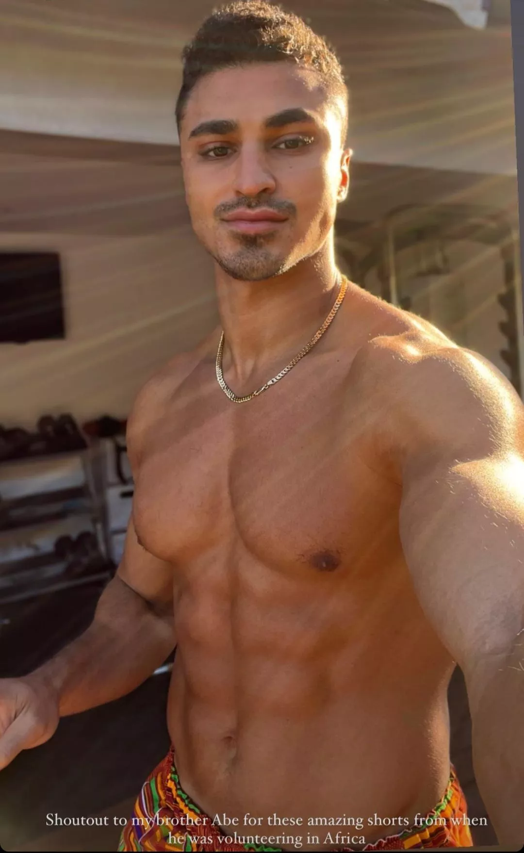 Joseph shirtless on IG story... again