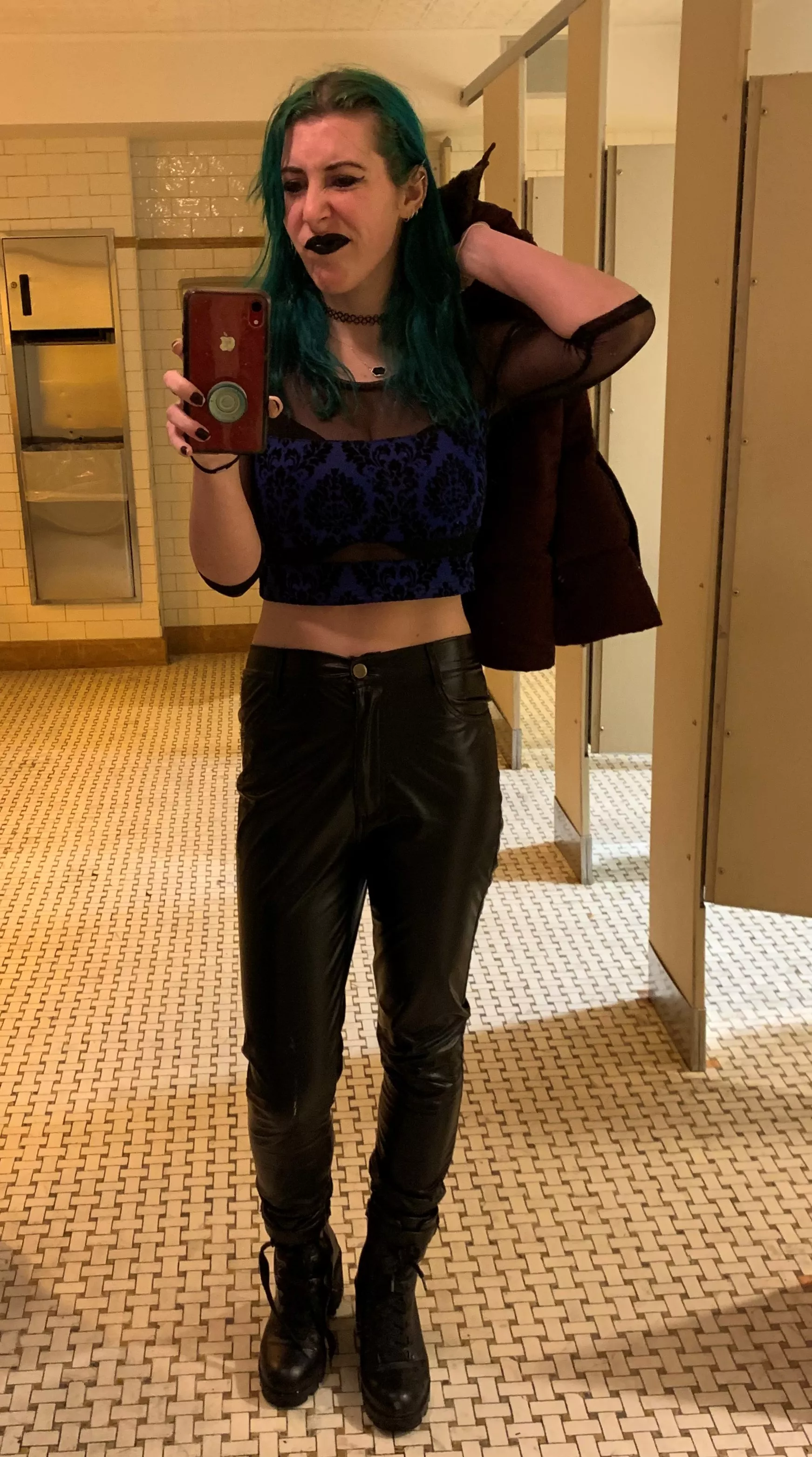 Leather and crop tops