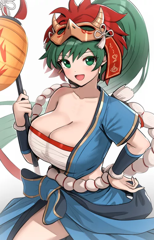 Lyn's oppai begging to be free [AT]