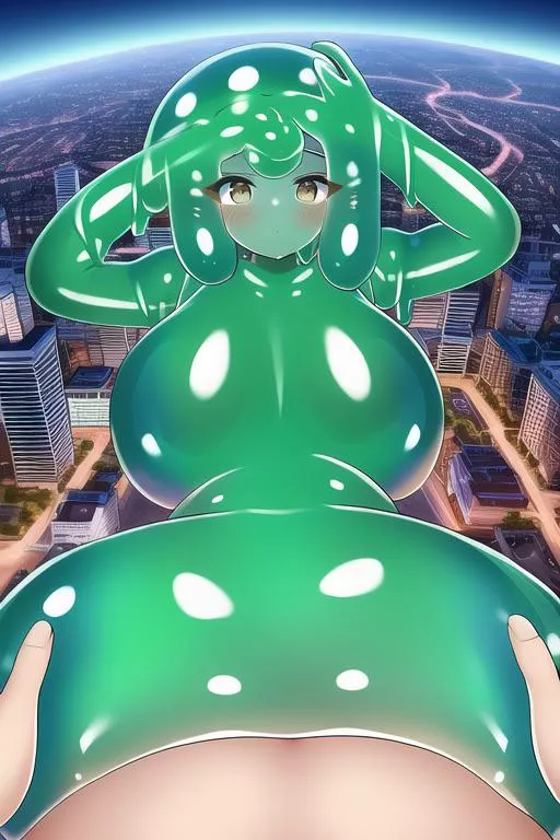 [Made with NovelAI] Sexy time with a supersize slime