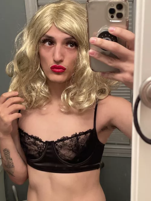 My girlfriend made me suck cock dressed up like this