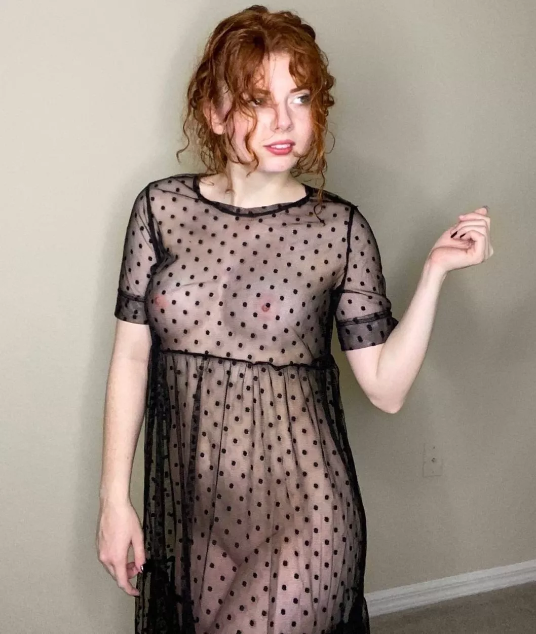polka dot redhead
