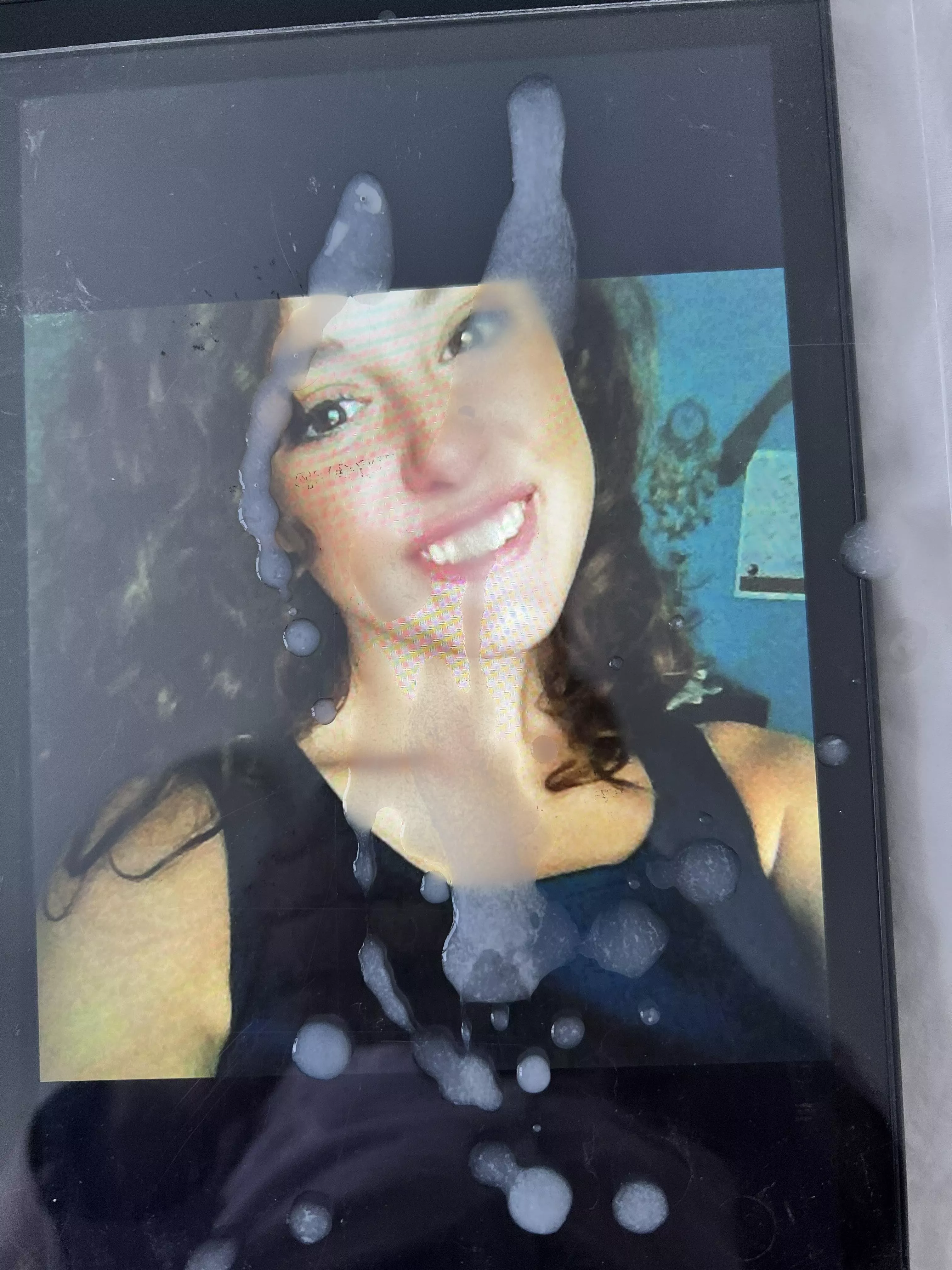 She seems very happy sprayed in the face!