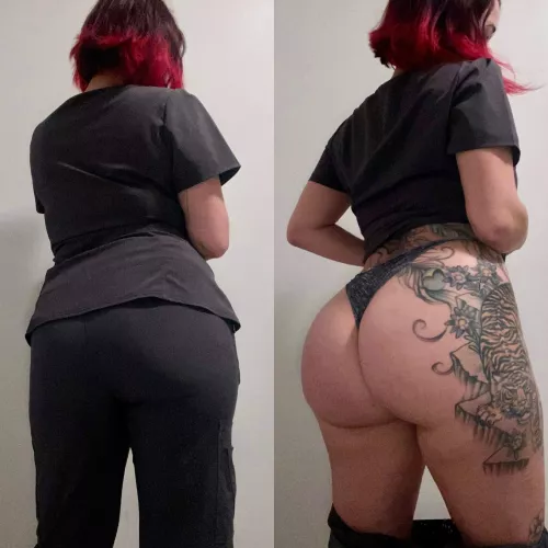 So glad to be back in scrubs! Did you miss me?!?