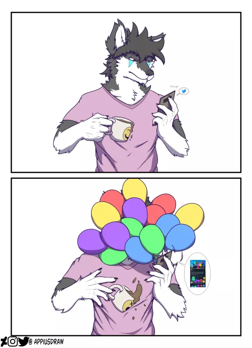 Suddenly, Balloons (Art by Me)