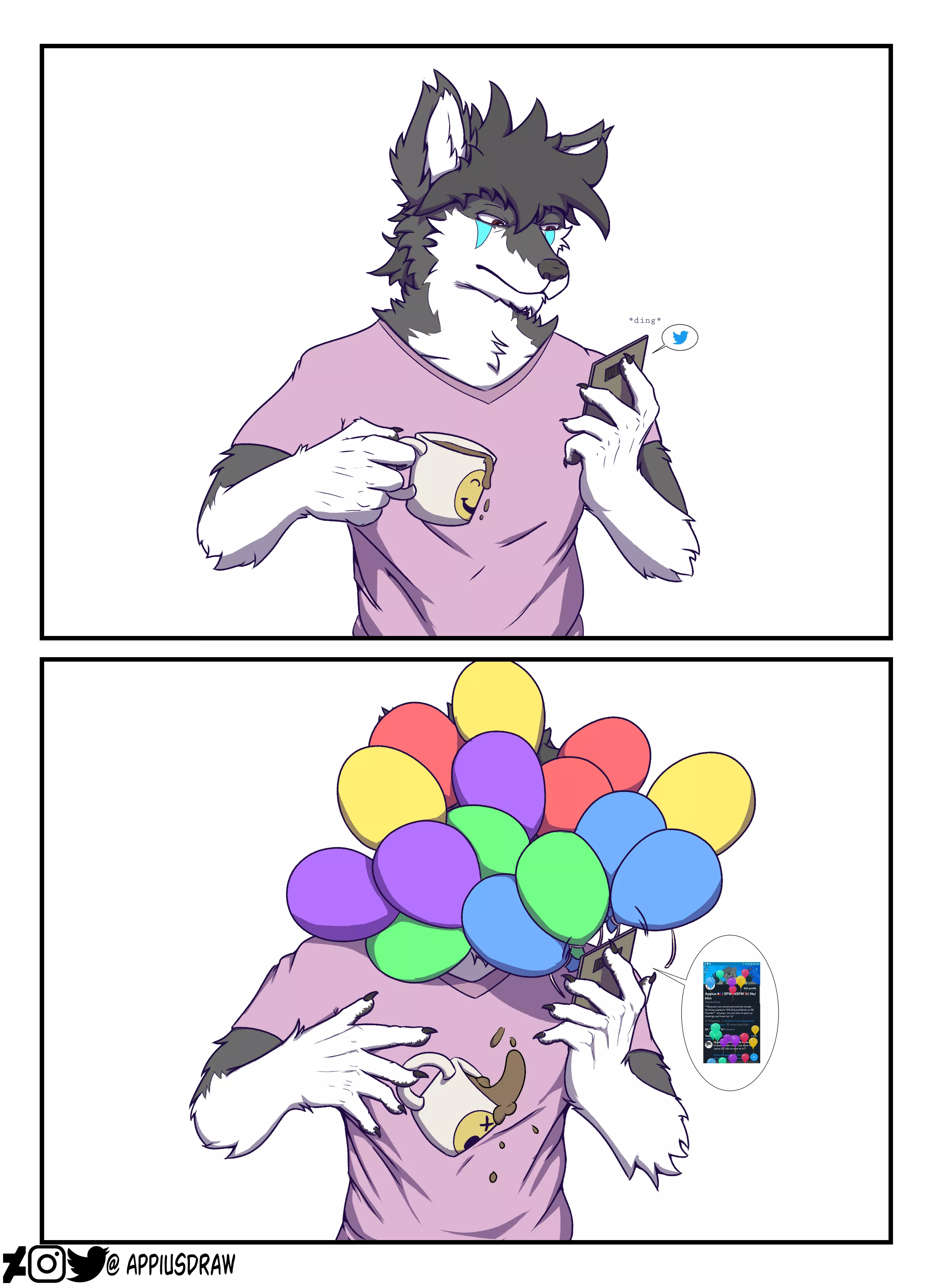 Suddenly, Balloons (Art by Me)